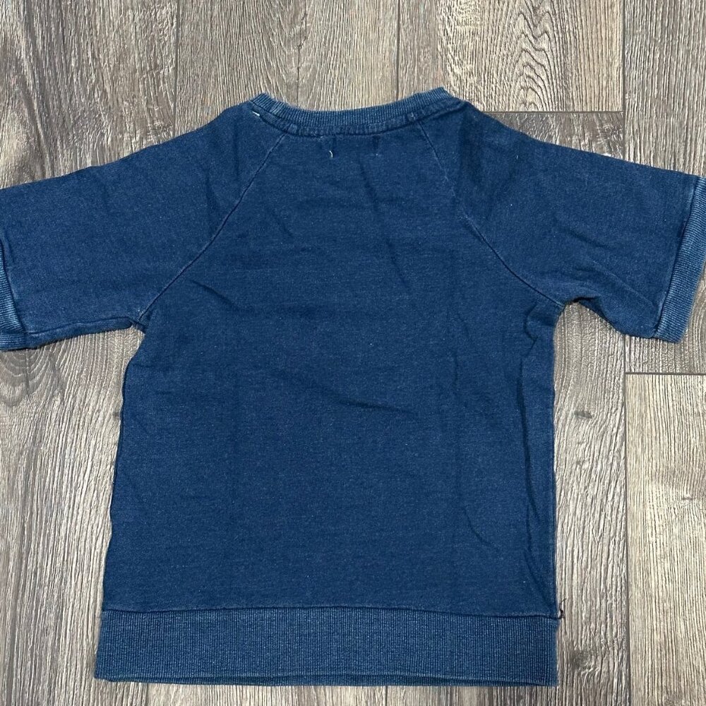 Miki Miette Blue Short-sleeved "Earth Day" Sweatshirt, Size 6 Years, NWT - Picture 7 of 7